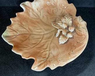Majolica Leaf Shaped Dish