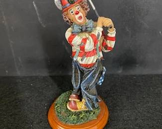 Chuck Oberstein Golf Clown Figurine