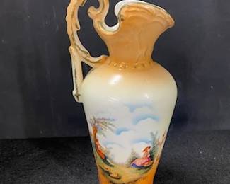 Handpainted Man/Woman Music Pitcher