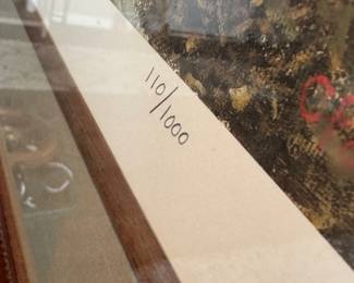 RENOWNED FLORIDA ARTIST C. FORD RILEY LIMITED EDITION SERIGRAPH #110 OF 1000, "FIRST LIGHT". 