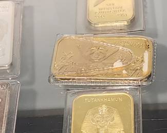 1oz 999 silver art bar 24 kt plated