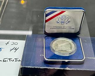 US mint constitution collectible silver coin