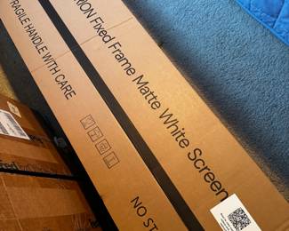 Valerion Fixed Frame Matte White Projection Screen NIB