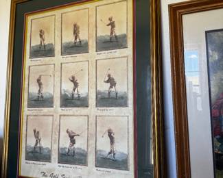 David Nichols Golf Art Signed