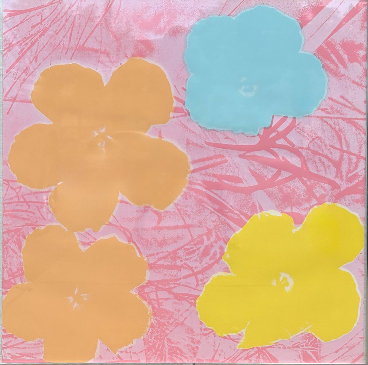 Andy Warhol
"Flowers 1970"
Silk Screen on Paper
36"x36"
Edition 250 plus, lettered Edition 27
Signed & Numbered on Back