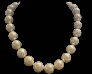 Graduated South Sea Pearl Strand
with Diamond Clasp