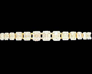 Yellow Gold & Diamond Tennis Bracelet
