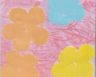 Andy Warhol
"Flowers 1970"
Silk Screen on Paper
36"x36"
Edition 250 plus, lettered Edition 27
Signed & Numbered on Back