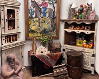 a Wonderful Collection of Mexican Folk Art, Retablos, Paintings,
and Figures