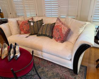 White Sofa, Liora Manne Pillows 