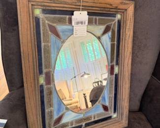 Framed Stained Glass Mirror