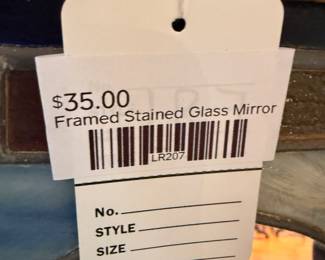 Framed Stained Glass Mirror