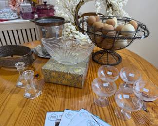 Crystal Candlestick Holders, Drink Sets, Crystal Bowl