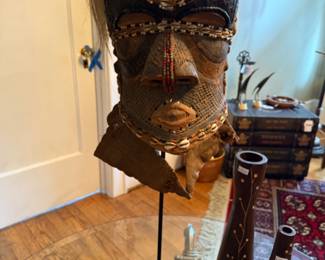 Kuba African Mask with Stand 