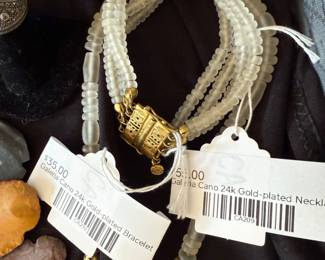 Galeria Cano 24k Gold-Plated Bracelet, Galeria Cano 24k Gold-Plated Necklace 