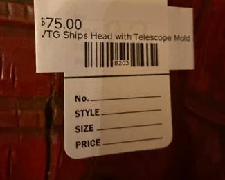 Vtg Ships Head with Telescope Mold
