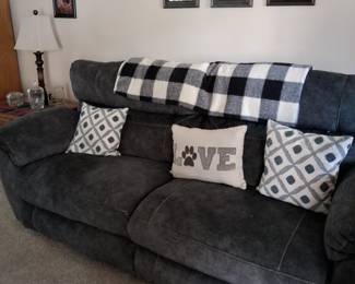 Beautiful, comfy couch with matching oversize chair