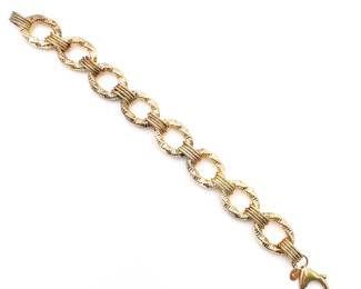 Gold-Plated 925 Sterling Silver Chain Bracelet