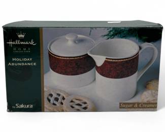 Sakura Hallmark Holiday Abundance Sugar & Creamer Set (2 Pc)