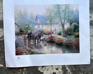 Thomas Kinkade Lithograph 1993 Apple Hill Victorian II