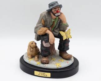Emmett Kelly Jr. "Spring" Porcelain Clown Figurine