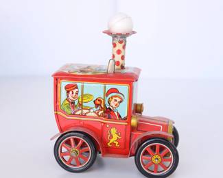 Yoshiya KO Tin Plate Circus Car Clockwork Toy