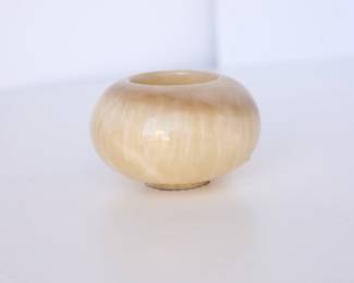 Carved Onyx Candle Holder