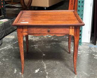 Wood Side Table with Hidden Drawer