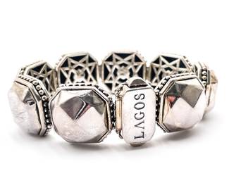Lagos 925 Sterling Silver Caviar Rocks Bracelet