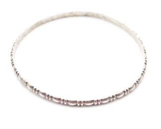 925 Sterling Silver Ring Bracelet with Etched Design