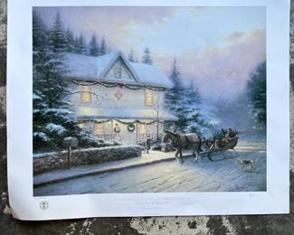 Thomas Kinkade AP Lithograph 1994 Placerville Victorian Christmas IV