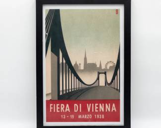 Framed Print Fiera di Vienna 1938 Poster