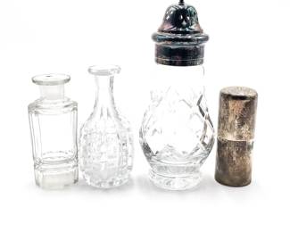 Perfume Bottles, Salt Shaker, and Pill Box