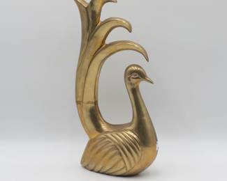 Vintage Dolbi Cashier Brass Art Deco Peacock Sculpture