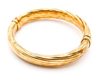 Gold-Plated 925 Sterling Silver Clasp Bracelet