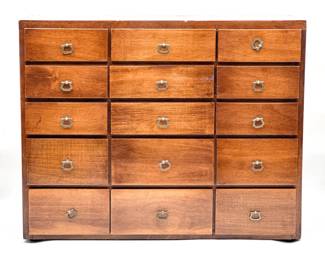 Wooden Multi-Drawer Storage Cabinet with Metal Pulls