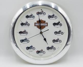 2002 Harley Davidson Motorcycle Chime Wall Clock