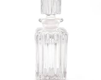 Square Pressed Glass Perfume Bottle with Stopper