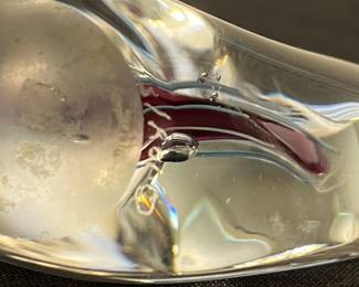 M71 - $30. Signed Art Glass Fish. 