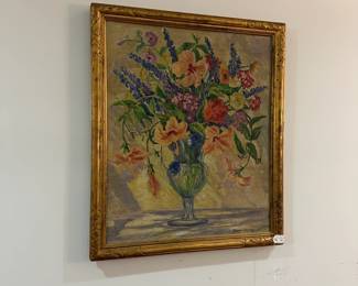 M32 - $575. Eleanor Abrams Original Painting on Canvas. Measures 28.5" wide x 33" tall. 