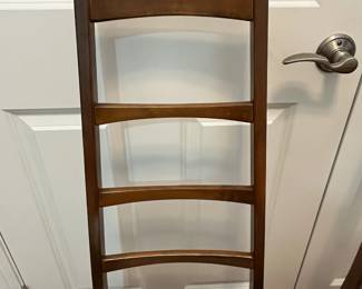 K81 - $150 PAIR MCM Ladder Back Chairs. Measures 18" wide x 17" deep x 41" tall. Both are structurally sturdy and in very good vintage condition!