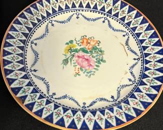 M144 - $1000 for set of 8. Fine Chinese Export Porcelain. 8 pieces in very good antique condition for the age! A few have small areas of paint chipped - but overall very good! Measures 8 5/8" across. 