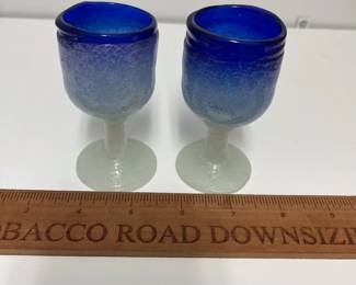 K61 - $40. Set of 5 Napolene Martinuzzi Handblown glasses. 