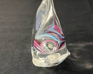 M71 - $30. Signed Art Glass Fish. 