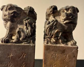 M79 - $100 PAIR. One has repair around dog. 