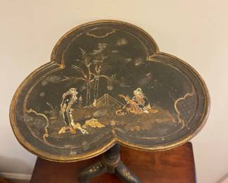 M42 - $200 Antique Chinoiserie Table. 10x10x18 Small
