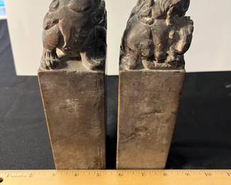 M79 - $100 PAIR. One has repair around dog. 