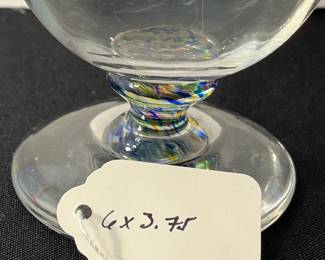M68 - $30. Signed Art Glass Bowl. 