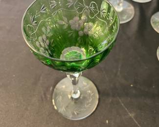 M89 - $100. Set of 9 glasses. 7.25" tall. 