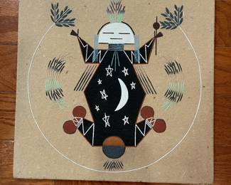 K25 - $20. Vintage Shawnee Sand Art. Measures 12" x 11.5". 